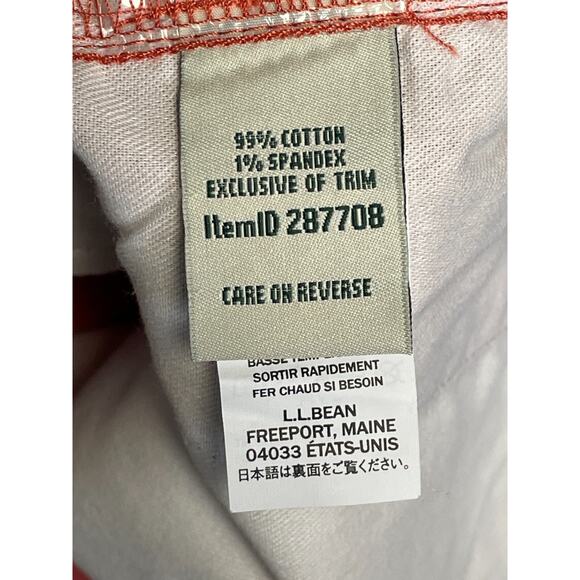 LL Bean Favorite Fit Shorts Womens 16 Coral Orange Stretch Cotton - Picture 8 of 13